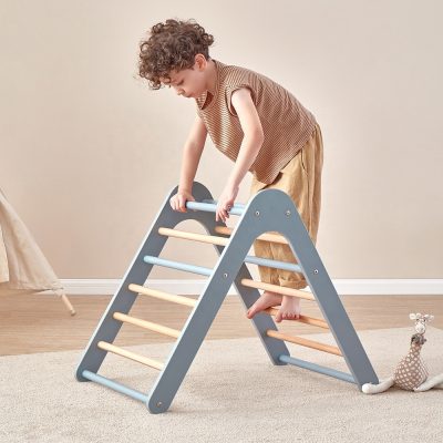 Baby kids toys wooden climbing frame (1)