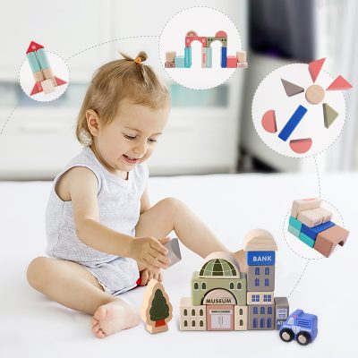 City building blocks toy for child (3)