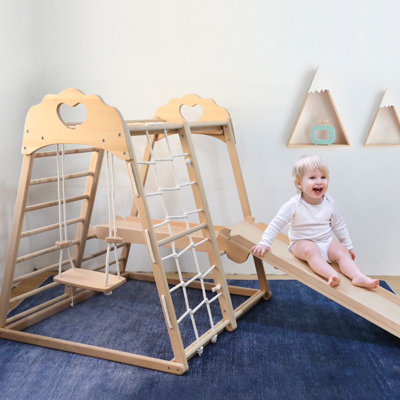 Frame wooden ladders wooden climbing toy