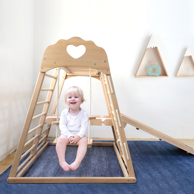 Frame wooden ladders wooden climbing toy