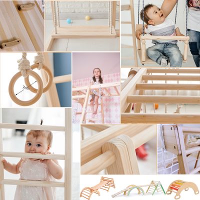 High quality pine wooden climbing toys (3)