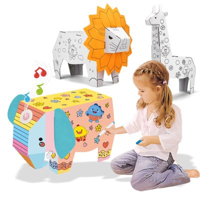 Lion elephant giraffe kids educational toys (3)