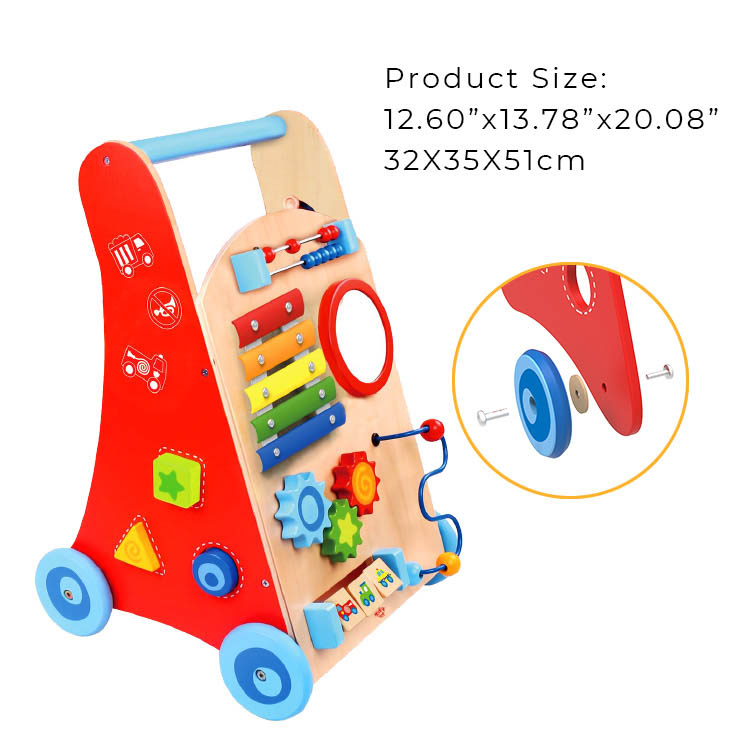 MultiFunctional Kids wood push walker