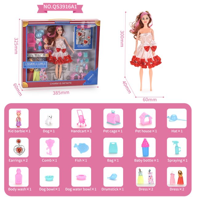 New fashion barbie doll set washing accessories (4)