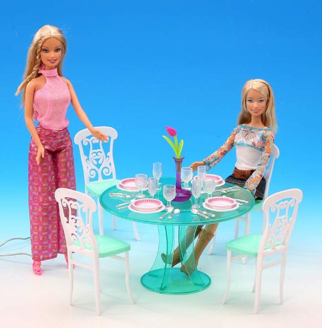 Original for barbie doll dining table princess (1)