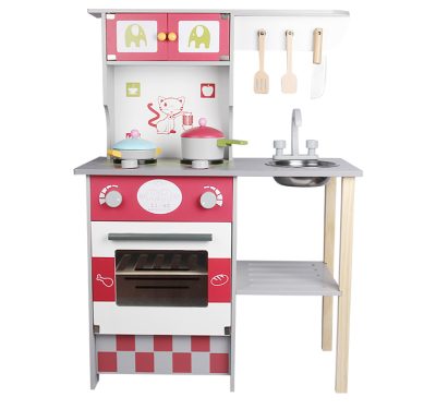 Play simulation kitchen wooden furniture toys (5)