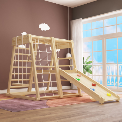 Small indoor kids wooden climbing toy (5)