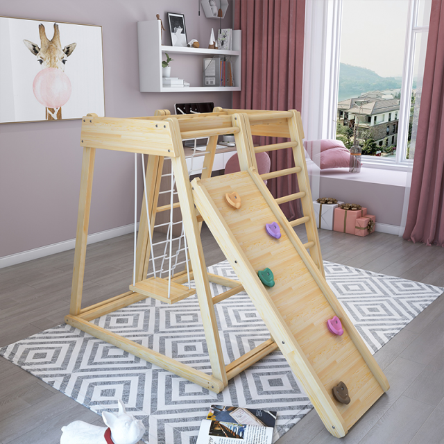 Wood large climbing frame montessori toys (3)
