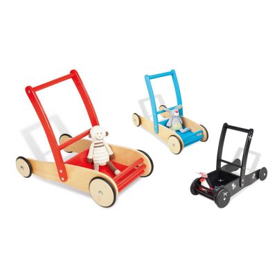 Wooden dolls pram push along walker (4)