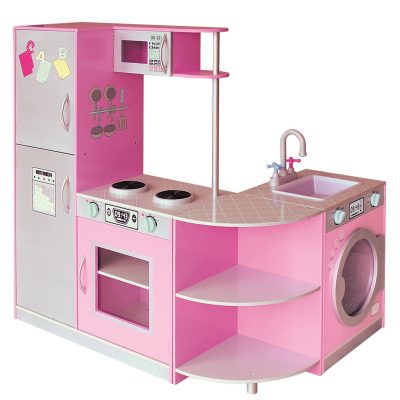 Wooden furniture cooking play kitchen toys set (4)