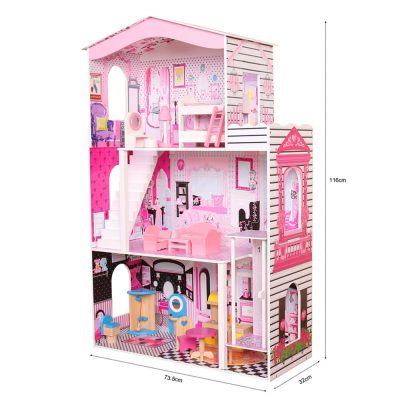Wooden majestic mansion doll house with elevator (1)
