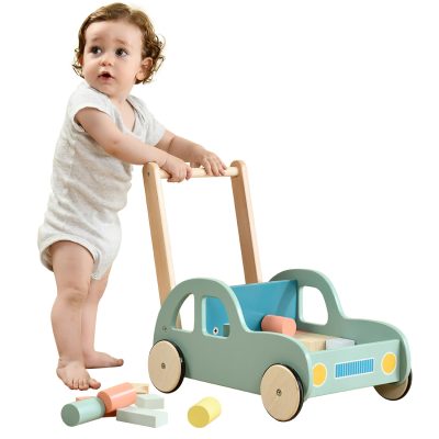 Wooden push baby walker toy car (5)