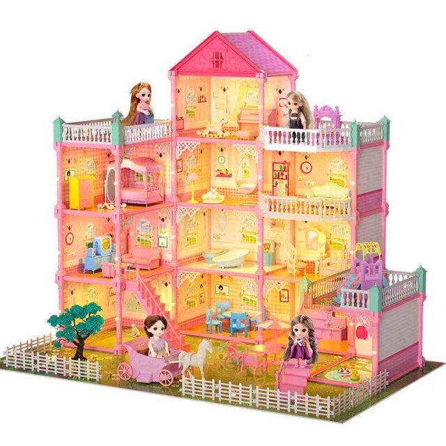 Girls birthday gift plastic doll houses supplier