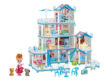 Bulk cartoon DIY plastic doll houses for kids
