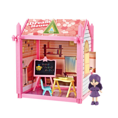 Bulk cartoon DIY plastic doll houses for kids