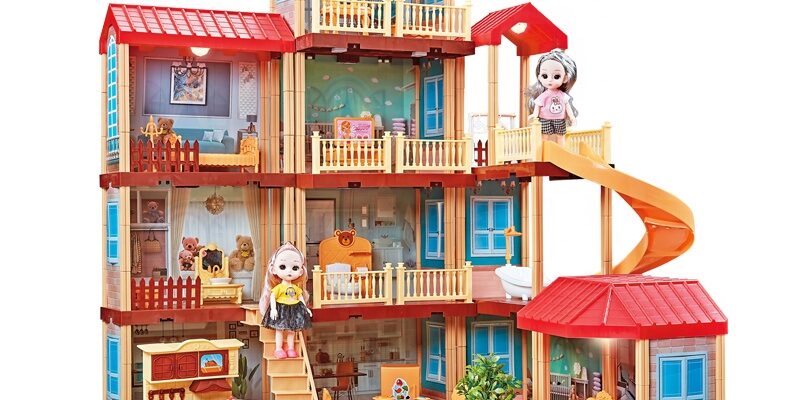 Cartoon DIY Plastic Doll Houses Bulk Supply (3) Bulk cartoon DIY plastic doll houses for kids