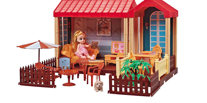 Cartoon DIY Plastic Doll Houses Bulk Supply (4) Bulk cartoon DIY plastic doll houses for kids