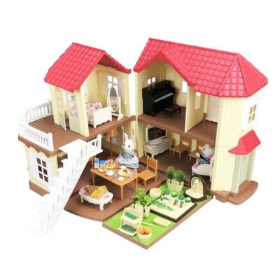 Bulk cartoon DIY plastic doll houses for kids