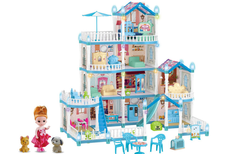 Bulk cartoon DIY plastic doll houses for kids