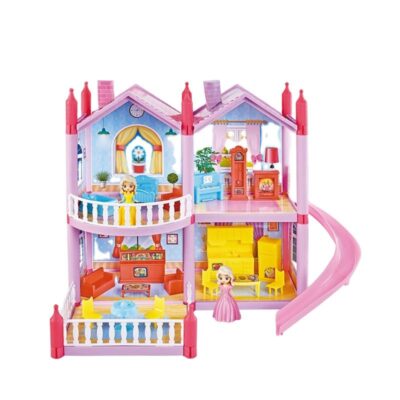 Castle villa DIY plastic doll houses manufacturer