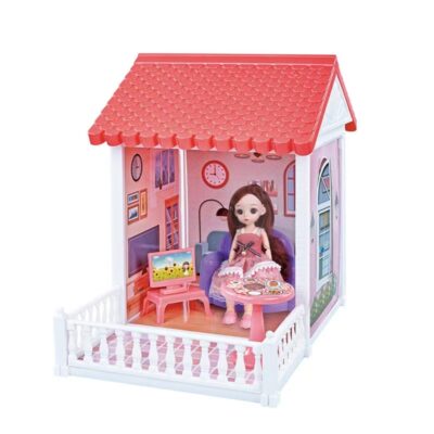 Castle villa DIY plastic doll houses manufacturer