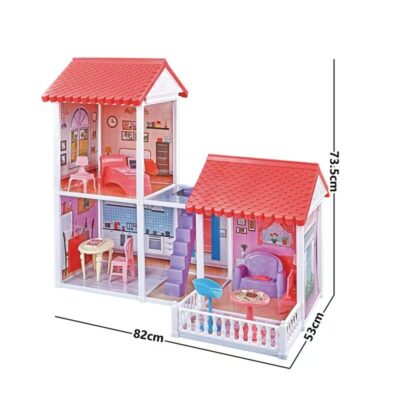 Castle villa DIY plastic doll houses manufacturer