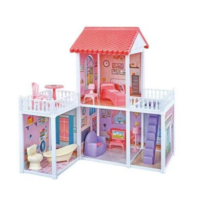 Castle villa DIY plastic doll houses manufacturer