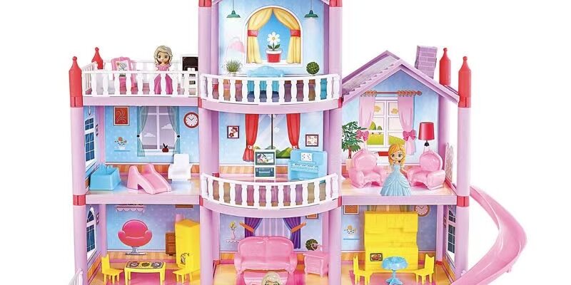 Castle villa DIY plastic doll houses manufacturer