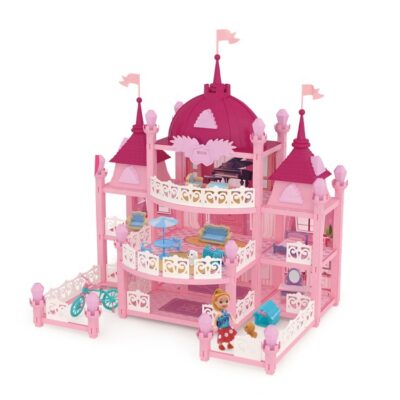 Creative wholesale DIY plastic doll houses for kids