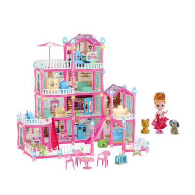 Creative wholesale DIY plastic doll houses for kids