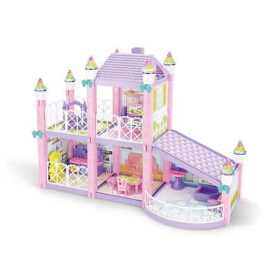 Custom DIY plastic doll houses new cute design