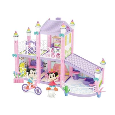 Custom DIY plastic doll houses new cute design