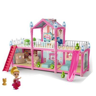 Custom DIY plastic doll houses new cute design
