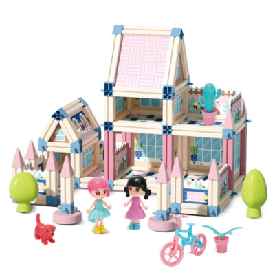 DIY assembly plastic doll houses manufacturer supply