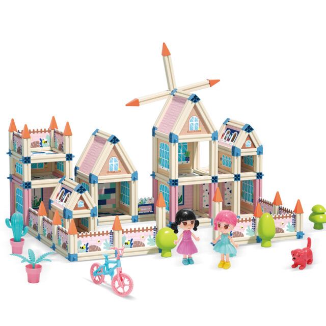 DIY assembly plastic doll houses manufacturer supply