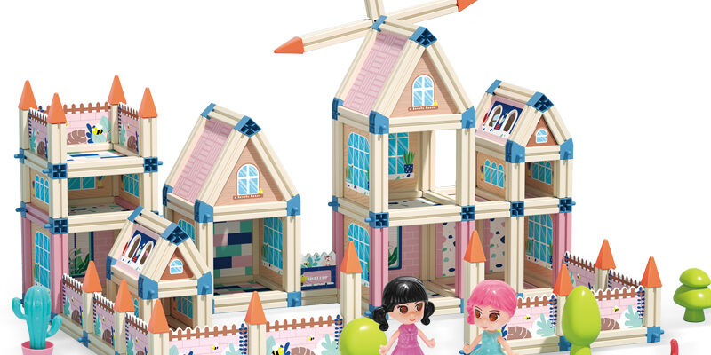 DIY assembly plastic doll houses manufacturer supply
