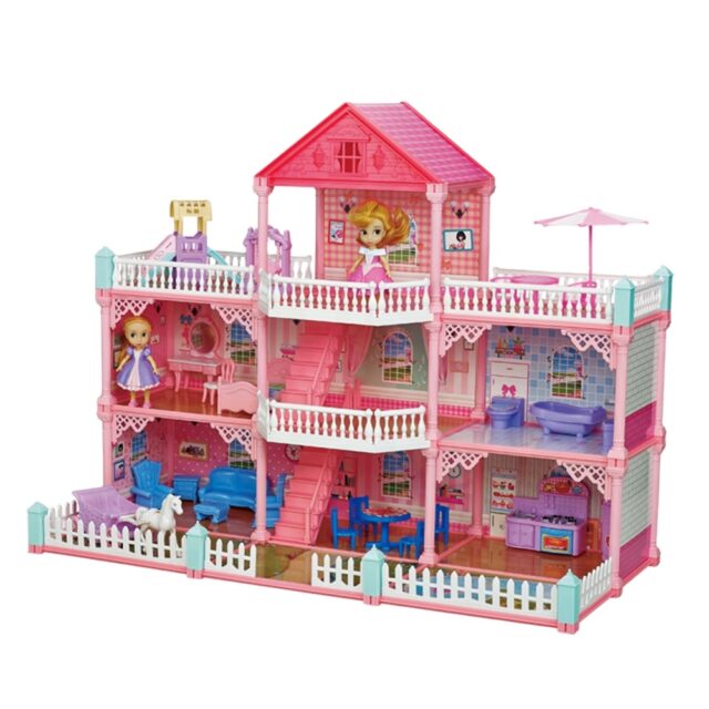 DIY plastic doll houses for girls gift factory