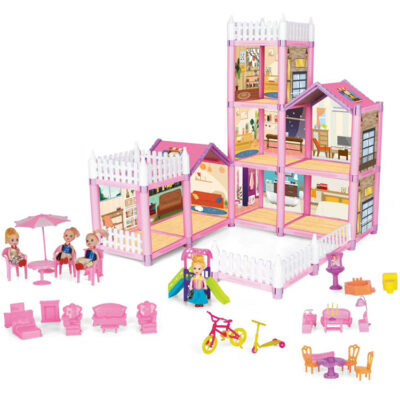 DIY plastic doll houses for girls gift factory