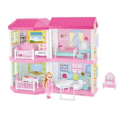 DIY plastic doll houses for girls gift factory