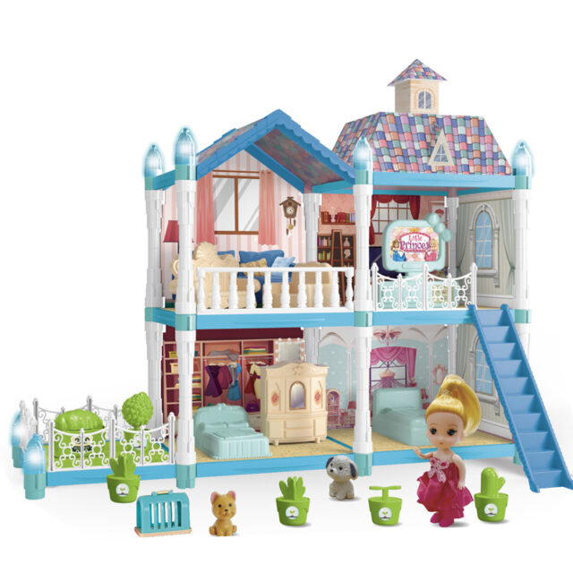 DIY plastic doll houses for girls gift factory