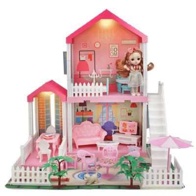 Wholesale DIY plastic doll houses for children