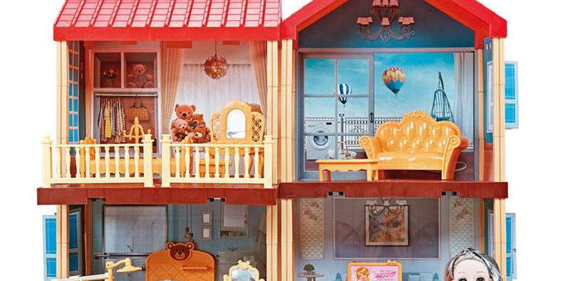 DIY Kids Plastic Doll Houses Wholesale (6) Wholesale DIY plastic doll houses for children