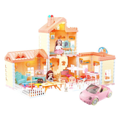 Custom DIY mini plastic doll houses for kids
