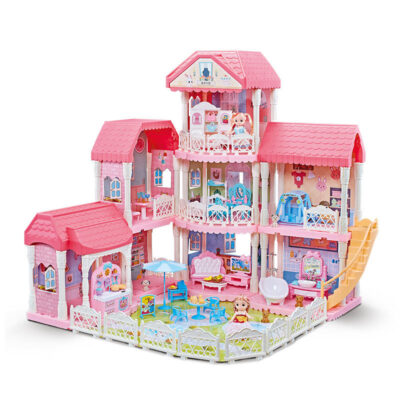 Custom DIY mini plastic doll houses for kids