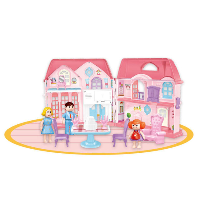 Custom DIY mini plastic doll houses for kids