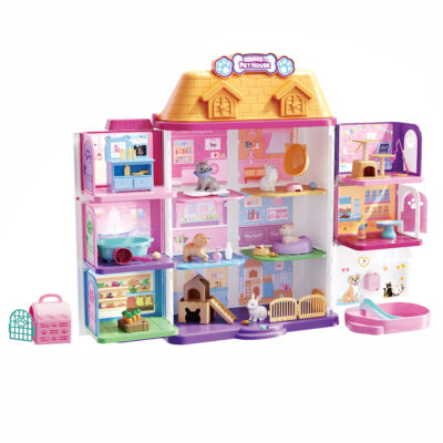 Custom DIY plastic doll houses for girls