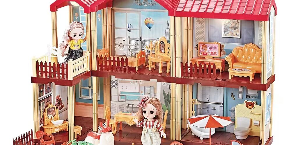 DIY plastic doll houses for girls manufacturer