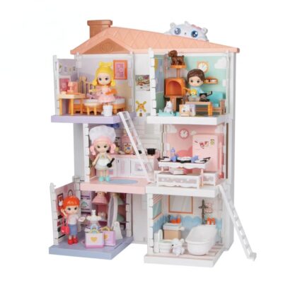 DIY plastic doll houses for girls manufacturer