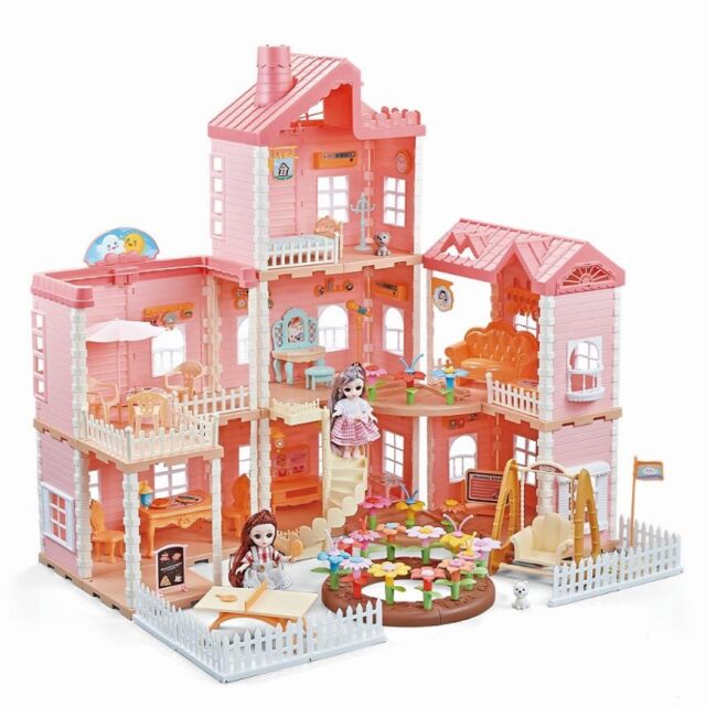 DIY plastic doll houses for girls manufacturer