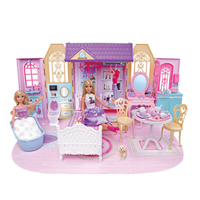 DIY princess plastic doll houses supplier for kids